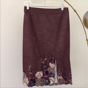Nanette Lepore maroon skirt - lightly worn